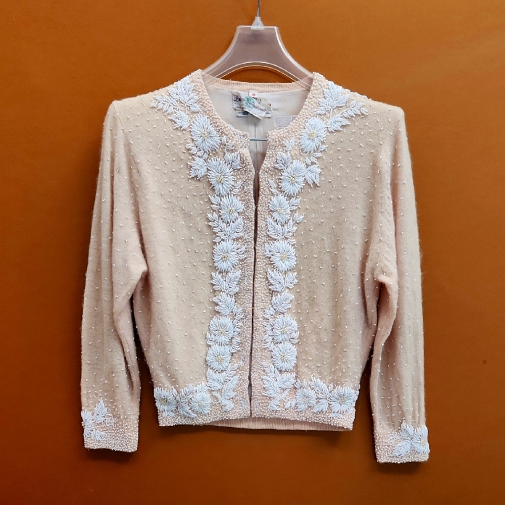 Vintage Hand Beaded Cardigan